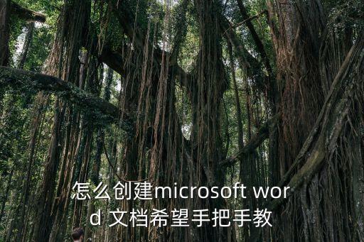 怎么創(chuàng)建microsoft word 文檔希望手把手教