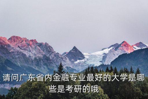 廣州一流金融大學(xué)有哪些，廣州市最好的金融學(xué)校是什么
