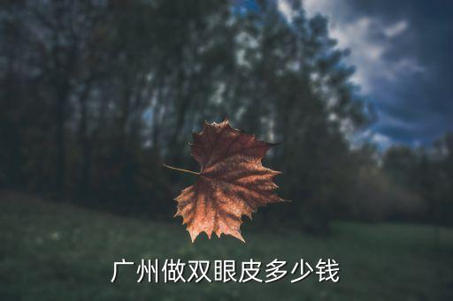 廣州割的雙眼皮多少錢(qián)，廣州做雙眼皮手術(shù)的價(jià)格是多少