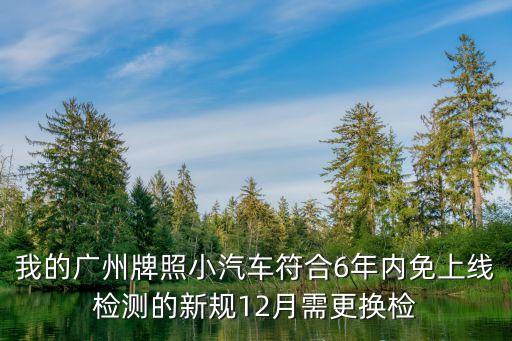 我的廣州牌照小汽車符合6年內免上線檢測的新規12月需更換檢
