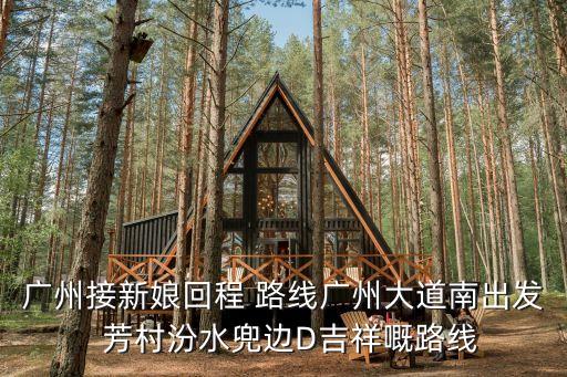 廣州接新娘回程 路線廣州大道南出發  芳村汾水兜邊D吉祥嘅路線