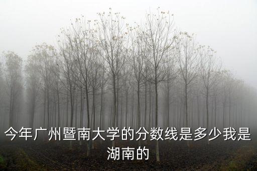 2020年廣州暨南大學招收分數，今年廣州暨南大學的分數線是多少我是湖南的