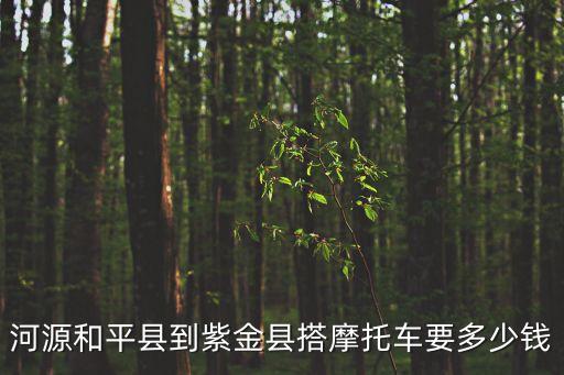 河源和平縣到紫金縣搭摩托車要多少錢