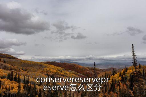 conservereservepreserve怎么區分