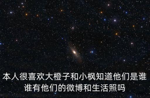 本人很喜歡大橙子和小楓知道他們是誰誰有他們的微博和生活照嗎