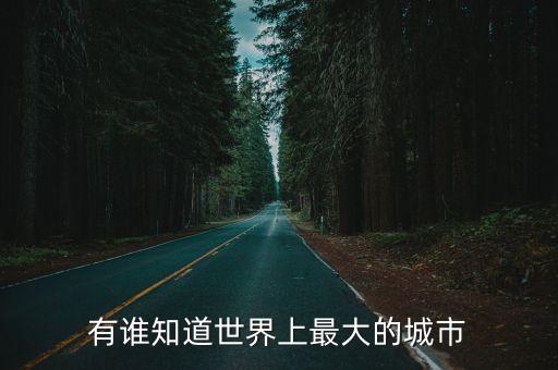 世界最大城市，世界最大城市是哪