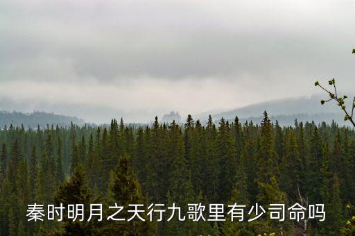 秦時明月之天行九歌里有少司命嗎