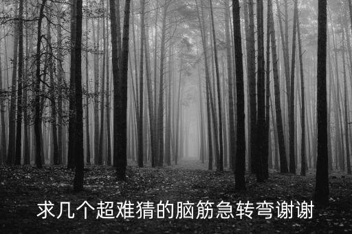 求幾個超難猜的腦筋急轉彎謝謝