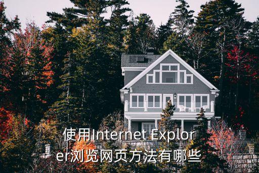 使用Internet Explorer瀏覽網(wǎng)頁方法有哪些