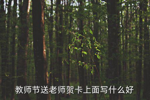 教師節送老師賀卡上面寫什么好