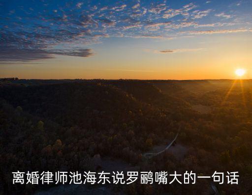 池海東，池海東他妹妹在的時候是哪集