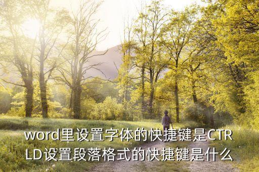 段落快捷鍵，段落的快捷鍵是什么