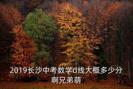 2019長沙中考數學d線大概多少分啊兄弟萌