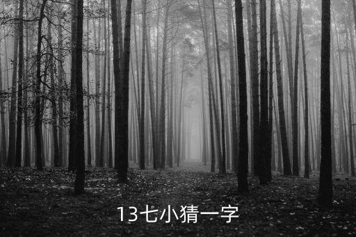 13七小猜一字
