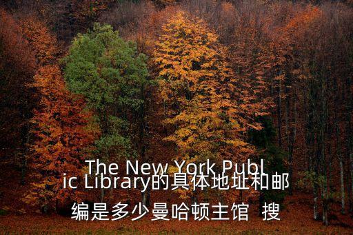 The New York Public Library的具體地址和郵編是多少曼哈頓主館  搜