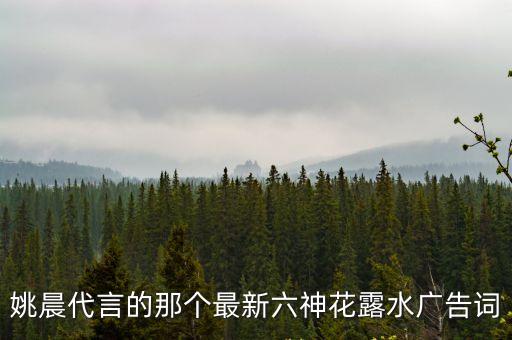 姚晨代言的那個最新六神花露水廣告詞