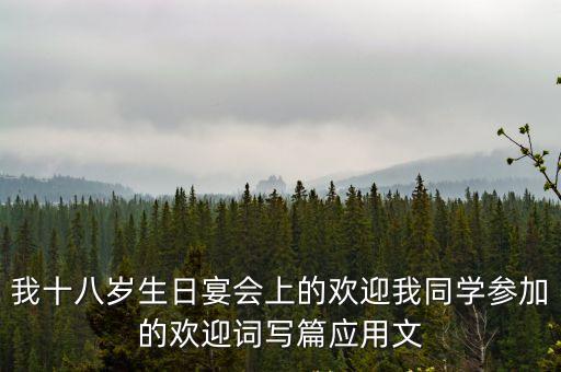 我十八歲生日宴會(huì)上的歡迎我同學(xué)參加的歡迎詞寫篇應(yīng)用文