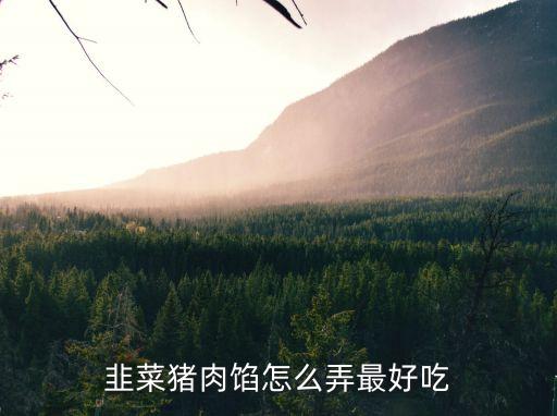 韭菜豬肉餡怎么調(diào)，豬肉韭菜陷餃子怎么調(diào)陷好吃
