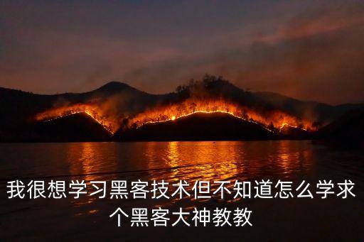 我很想學(xué)習(xí)黑客技術(shù)但不知道怎么學(xué)求個黑客大神教教