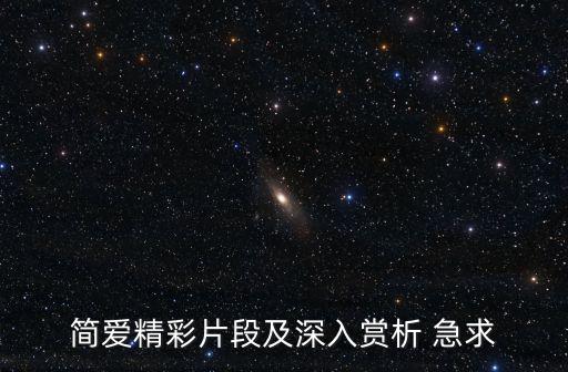 簡愛精彩片段及深入賞析 急求