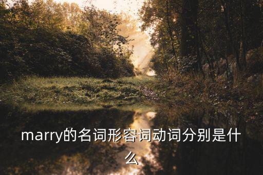 marry的名詞，marry的名詞是什么