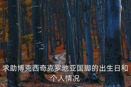求助博克西奇克羅地亞國腳的出生日和個人情況