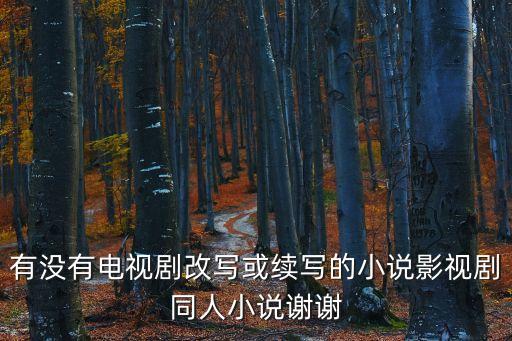 有沒有電視劇改寫或續寫的小說影視劇同人小說謝謝