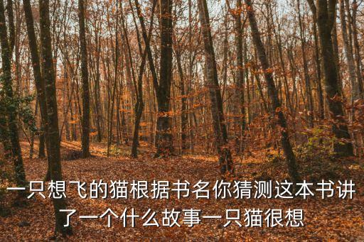 一只想飛的貓根據書名你猜測這本書講了一個什么故事一只貓很想