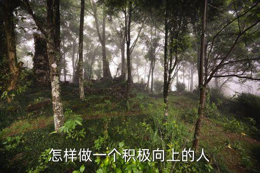 做個積極向上的人，如何做一個積極向上的人