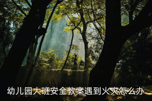 幼兒園消防安全教育教案，幼兒園大班安全教案遇到火災怎么辦