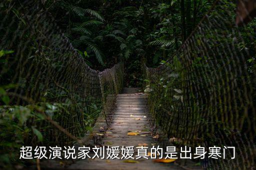超級演說家劉媛媛真的是出身寒門