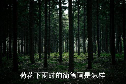 荷花下雨時的簡筆畫是怎樣