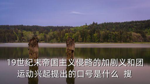 19世紀(jì)末帝國(guó)主義侵略的加劇義和團(tuán)運(yùn)動(dòng)興起提出的口號(hào)是什么  搜