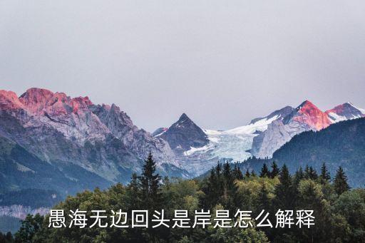 愚海無邊回頭是岸是怎么解釋