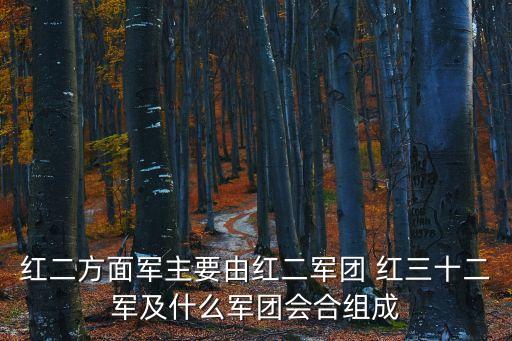 紅二方面軍主要由紅二軍團 紅三十二軍及什么軍團會合組成