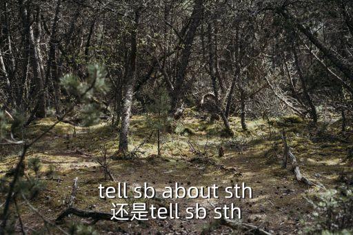 tell sb about sth還是tell sb sth
