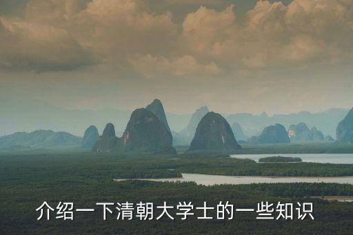 介紹一下清朝大學士的一些知識