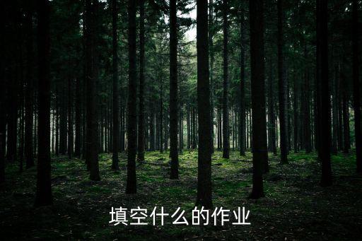 什么的作業填空，什么的作業填合適的詞