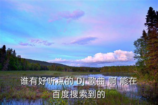 誰有好聽點的 DJ 歌曲 啊 能在百度搜索到的