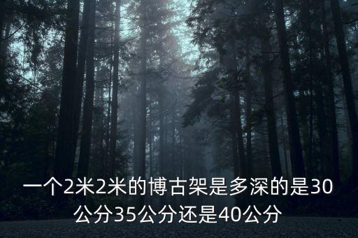 一個2米2米的博古架是多深的是30公分35公分還是40公分