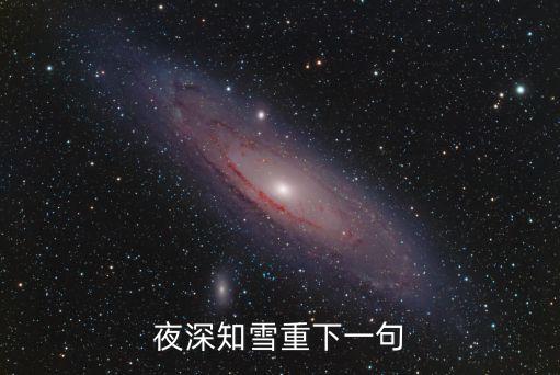夜深知雪重下一句
