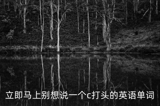 馬上英文，立即馬上別想說(shuō)一個(gè)c打頭的英語(yǔ)單詞