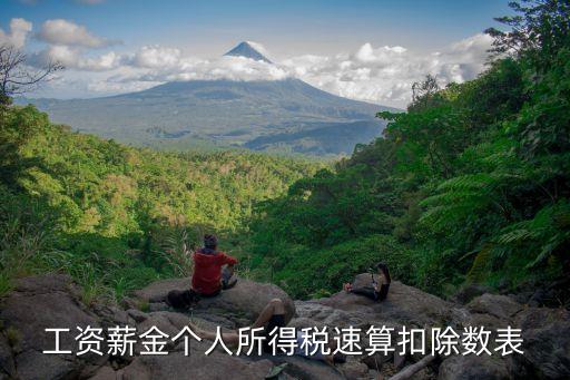 工資薪金個人所得稅速算扣除數(shù)表