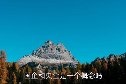 國企和央企是一個概念嗎
