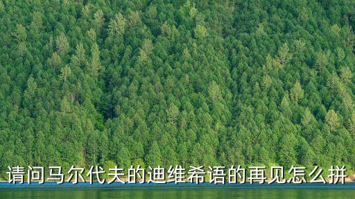 請問馬爾代夫的迪維希語的再見怎么拼