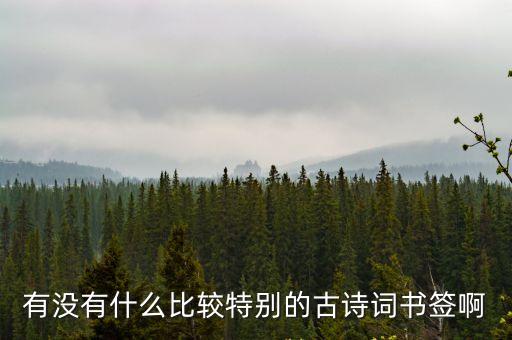 古詩書簽，有沒有什么比較特別的古詩詞書簽啊