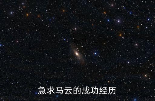急求馬云的成功經歷