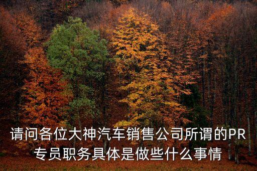 pr崗位，pr經(jīng)理是什么意思啊