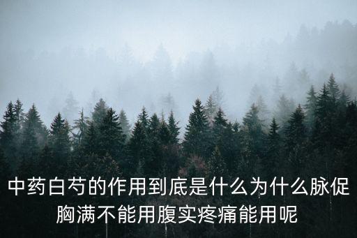 中藥白芍的作用到底是什么為什么脈促胸滿不能用腹實(shí)疼痛能用呢