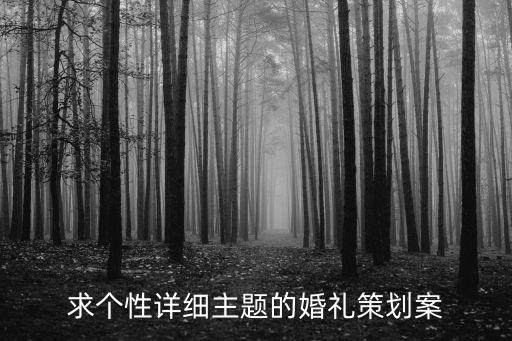 婚禮策劃案，求個(gè)性詳細(xì)主題的婚禮策劃案